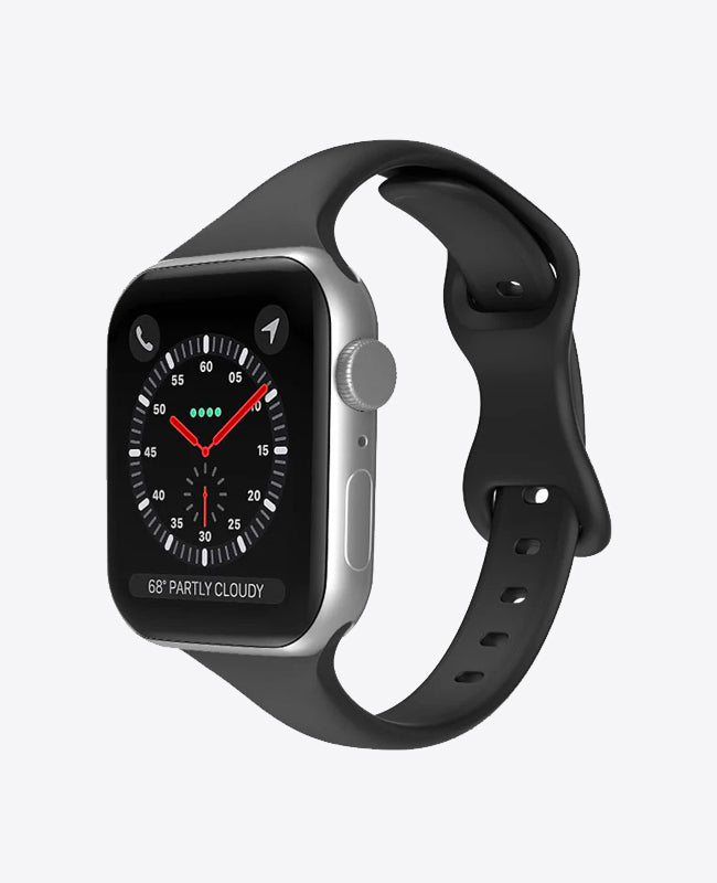 Bracelet Apple Watch en Silicone Slim - Noir