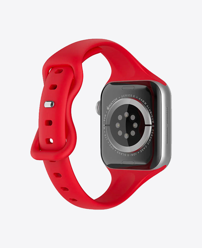 Bracelet Apple Watch en Silicone Slim - Rouge Foncé