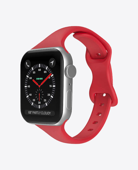 Bracelet Apple Watch en Silicone Slim - Rouge Foncé