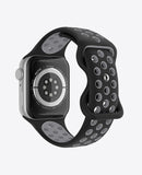 Bracelet Apple Watch Sport en Silicone - Noir / Gris