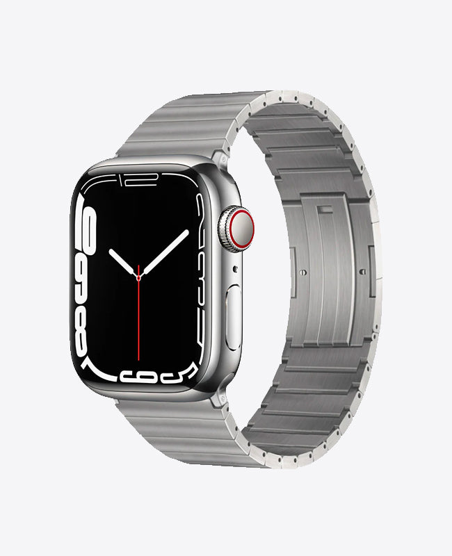 Bracelet Apple Watch en Titane Boucle Simple - Argent